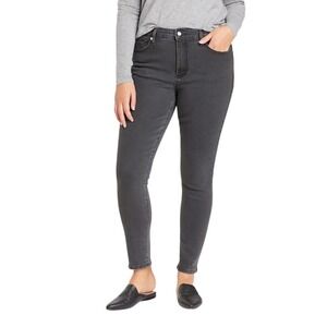 Serra Premium Jeggings Size 14 Gray High Rise Stretch Five Pocket Denim Leggings